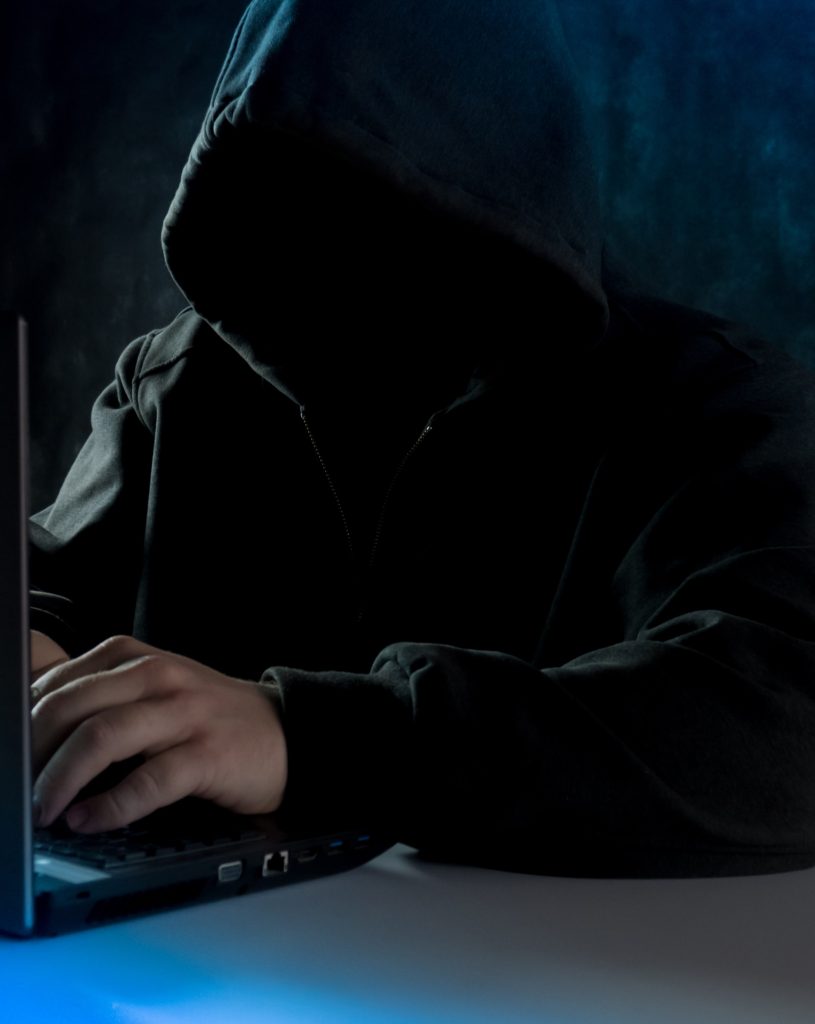 Cybercriminal engaging in phishing.