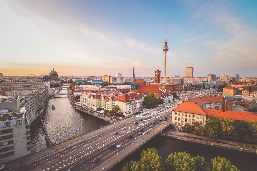 Berlin city skyline.