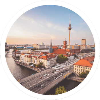 Berlin city skyline.