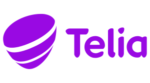 Telia logo.