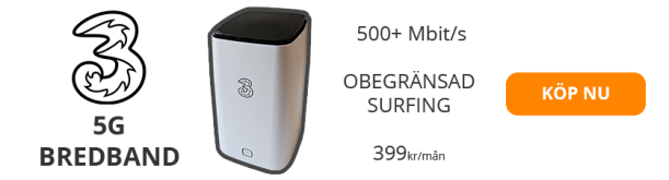 Tre 5G bredband annons.